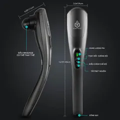 Máy massage cầm tay đa năng KINGTECH KT-1768 - Thiết bị chăm sóc sức khỏe, 6 đầu massage, relief nhức mỏi hiệu quả tại nhà