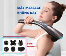 Máy Massage Cầm Tay Không Dây Moico YT-1708 - Thiết Kế Hiện Đại, 6 Đầu Massage Chuyên Dụng, Giảm Đau Nhức Hiệu Quả