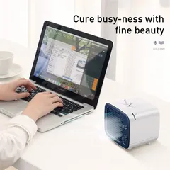 Quạt để bàn Baseus Time CXTM-23 - Quạt mini làm mát không gian, kiểu dáng hiện đại, công nghệ tỏa hơi nước, tiết kiệm không gian