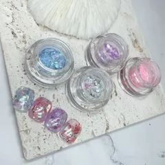 Set 4 Hũ Màu Nail Kim Tuyến Lấp Lánh - Trang Trí Móng Tay Độc Đáo, Nhiều Màu Sắc Cho Bộ Móng Xinh Xắn