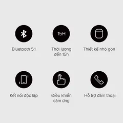Tai Nghe Cảm Ứng True Wireless HAVIT TW951 - Thiết Kế Nhẹ, Kết Nối Bluetooth 5.1, Âm Thanh HD, Thời Gian Sử Dụng 15 Giờ