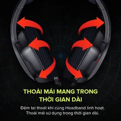 Tai nghe Gaming HAVIT H2012D - Driver 50mm, Đèn RGB 36 Màu, Mic Khử Tiếng Ồn, Thiết Kế Ergonomic, Chất Lượng Âm Thanh Tuyệt Vời