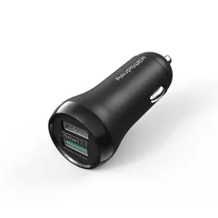 Tẩu sạc ô tô 2 cổng Ravpower RP-PC088 30W - Sạc nhanh QC 3.0 với công nghệ iSmart, thiết kế nhỏ gọn và an toàn cho xe hơi.