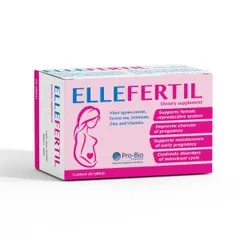 Viên Uống Ellefertil Hỗ Trợ Tăng Khả Năng Thụ Thai Cho Nữ Giới - Cải Thiện Sinh Lý, Hỗ Trợ Thai Kỳ Khỏe Mạnh - Hộp 4 Vỉ x 15 Viên