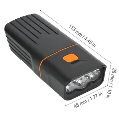 Đèn Xe Đạp 3 Mắt LED Chống Nước Siêu Sáng - Đèn Pin Sạc USB Tiện Lợi, Tích Hợp Sạc Dự Phòng Cho Điện Thoại