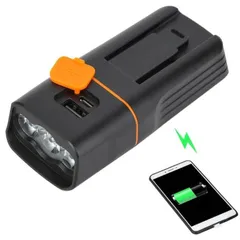 Đèn Xe Đạp 3 Mắt LED Chống Nước Siêu Sáng - Đèn Pin Sạc USB Tiện Lợi, Tích Hợp Sạc Dự Phòng Cho Điện Thoại