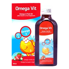 Siro Omega Vit Đỏ - Bổ Sung Omega 3, EPA, DHA & Vitamin E Cho Trẻ Sơ Sinh Đến 10 Tuổi, Tăng Cường Phát Triển Trí Não Và Thị Lực