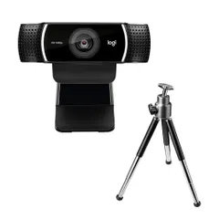 Webcam Logitech C922 Pro HD với mic kép - Học trực tuyến, Hội họp và Livestream chất lượng 1080p/30fps, tương thích Windows và MacOS