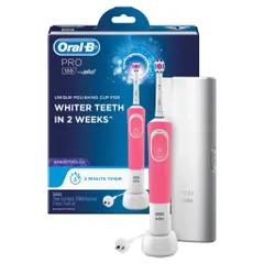 Bàn Chải Đánh Răng Điện Oral-B Pro 100 - Công Nghệ Làm Sạch Đột Phá, Tay Cầm Chống Nước, Hỗ Trợ Chăm Sóc Răng Miệng Toàn Diện