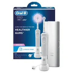 Bàn Chải Đánh Răng Điện Oral-B Pro 100 - Công Nghệ Làm Sạch Đột Phá, Tay Cầm Chống Nước, Hỗ Trợ Chăm Sóc Răng Miệng Toàn Diện