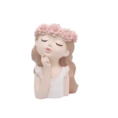 Bình Hoa Hình Cô Gái Độc Đáo DG-18 - Trang Trí Nhà Cửa Tinh Tế, Quà Tặng Ý Nghĩa Cho Người Thân, Bạn Bè - Chất Liệu Bền Bỉ, Kích Thước 27x18.5cm