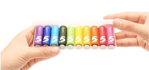 Bộ 10 Pin Tiểu AA Số 5 Rainbow Xiaomi - Pin Alkaline Maxell Nhập Khẩu, An Toàn, Thân Thiện Môi Trường, Hộp Đủ Màu Sắc