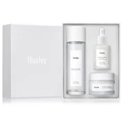 Bộ 3 sản phẩm dưỡng sáng da Huxley - Nước hoa hồng, Tinh chất & Kem dưỡng - Giải pháp hoàn hảo cho làn da rạng rỡ, đều màu
