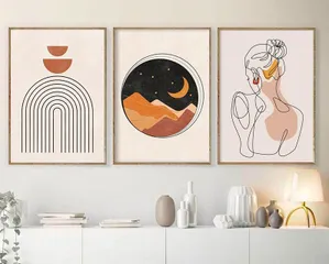 Bộ 3 Tranh Treo Tường Khung Nhựa Composite Hiện Đại - Trang Trí Phòng Khách, Phòng Bếp, Quán Cà Phê Nhiều Mẫu Ấn Tượng