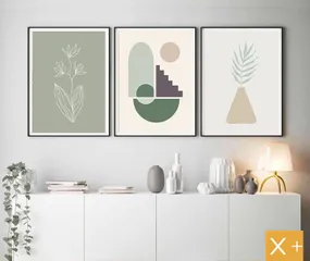 Bộ 3 Tranh Treo Tường Khung Nhựa Composite Hiện Đại - Trang Trí Phòng Khách, Phòng Bếp, Quán Cà Phê Nhiều Mẫu Ấn Tượng