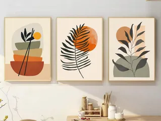 Bộ 3 Tranh Treo Tường Khung Nhựa Composite Hiện Đại - Trang Trí Phòng Khách, Phòng Bếp, Quán Cà Phê Nhiều Mẫu Ấn Tượng