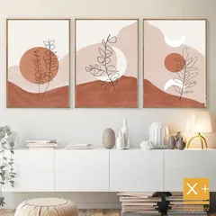 Bộ 3 Tranh Treo Tường Phòng Ngủ Chống Ẩm Mốc - Trang Trí Nội Thất Nhiều Mẫu Độc Đáo, Gỗ Và Vải Canvas