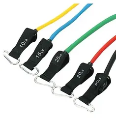 Bộ 5 Dây Tập Kháng Lực Ngũ Sắc Đàn Hồi Tại Nhà - Dụng Cụ Thể Thao Tập Gym - Giúp Tăng Cường Sức Khỏe và Vóc Dáng