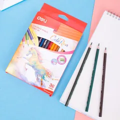 Bút Chì Màu Hộp Giấy Deli EC00300/EC00310/EC00320/EC00330 - Tông Màu Phong Phú Cho Học Sinh, Nghệ Sĩ Và Thoả Sức Sáng Tạo