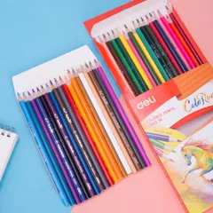 Bút Chì Màu Hộp Giấy Deli EC00300/EC00310/EC00320/EC00330 - Tông Màu Phong Phú Cho Học Sinh, Nghệ Sĩ Và Thoả Sức Sáng Tạo