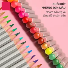 Bút Chì Màu Nước Cao Cấp Deli Kèm Cọ Tán 24/36/48 Màu - Chất Lượng Sắc Tố Cao, Dễ Tán Màu Trên Giấy
