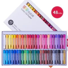 Bút sáp dầu chuyên nghiệp Deli - Hộp giấy 24/48 màu, dễ tô màu, chất liệu tốt, mùi thơm dễ chịu, màu sắc tươi sáng, dễ mang theo.