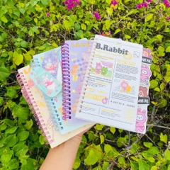 Combo 2 Sổ Lò Xo A5 Rabbit Đáng Yêu - Phụ Kiện Học Tập Tiện Lợi Kích Thước 14.8 x 21cm