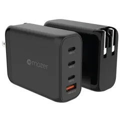 Củ sạc Mazer Infinite Boost GaN PD120W - Sạc nhanh 120W với 4 cổng USB, công nghệ GaN và bộ chuyển đổi quốc tế tiện dụng