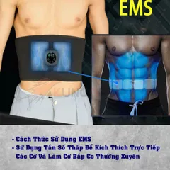 Đai Tập Bụng EMS KunoSport - Thiết Bị Hỗ Trợ Tập Cơ Bắp Săn Chắc, Giảm Mỡ Bụng, Đa Chế Độ Tập Luyện Hiệu Quả