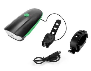 Đèn Pha Xe Đạp 7588 Pin Sạc Có Còi 5 Chế Độ Âm Thanh - Đèn LED Chống Nước, Công Suất Cao, An Toàn Khi Đi Đêm
