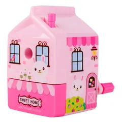 Gọt Chì Quay Tay Deli 724 Hình Ngôi Nhà - Thiết Kế Dễ Thương, Lưỡi Dao Bền Chắc, Khay Chứa Vụn Chì, Hàng Chính Hãng