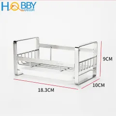 Kệ để dụng cụ rửa bát đa năng Hobby KRC1 - Thông minh và tiện lợi cho nhà bếp, có khay hứng nước, chất liệu inox SUS304