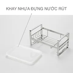 Kệ để dụng cụ rửa bát đa năng Hobby KRC1 - Thông minh và tiện lợi cho nhà bếp, có khay hứng nước, chất liệu inox SUS304