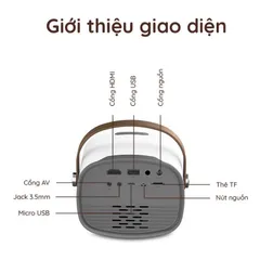 Máy Chiếu Mini YG230 Led HD Độ Phân Giải 1080p - Kết Nối Không Dây, Thiết Kế Tiện Lợi, Phù Hợp Cho Gia Đình và Giải Trí
