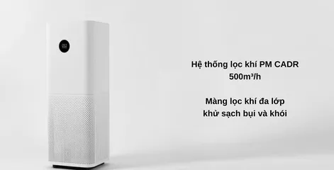 Máy Lọc Không Khí Xiaomi Mi Air Purifier 4 Pro BHR5056EU - Lọc Bụi PM2.5, Khử Mùi, Cảm Biến Laser, OLED Thông Minh, Phù Hợp 35-60m²