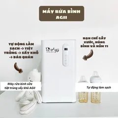 Máy rửa bình sữa tiệt trùng sấy khô AGII - Tự động, tiết kiệm điện nước, làm sạch và bảo quản hiệu quả cho các loại bình sữa 120-240ml