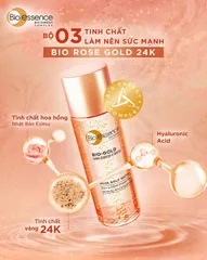 Nước Dưỡng Chiết Xuất Vàng 24K Bio-Gold Rose - Toner Dưỡng Ẩm, Chống Oxy Hóa và Làm Trẻ Hóa Da, Phù Hợp Mọi Loại Da, 100ml