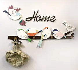 Set Tranh Treo Tường Happy Birds - Kết Hợp Thanh Treo Đồ Dễ Dàng Lắp Đặt, Thiết Kế Hiện Đại, Nhiều Màu Sắc Cho Không Gian Sống Tươi Mát