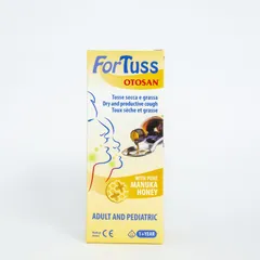 Siro Ho Fortuss Otosan 180ml - Hỗ Trợ Giảm Ho, Làm Dịu Cổ Họng, Thành Phần Hữu Cơ Châu Âu, An Toàn Cho Trẻ Em và Người Lớn