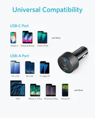 Tẩu Sạc Ô Tô Anker A2721 2 Cổng PD 33W - Sạc Nhanh cho iPhone, Samsung và Thiết Bị USB - Thiết Kế Nhỏ Gọn và Di Động