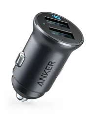 Tẩu Sạc Ô Tô Anker PowerDrive 2 Alloy 24W - Sạc Nhanh 2 Cổng USB-A, Tương Thích iOS & Android, Thiết Kế Nhỏ Gọn, Chính Hãng