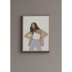 Tranh Canvas Trang Trí Tường Họa Tiết Cô Gái Hiện Đại - Mẫu Độc Đáo Cho Không Gian Sống Nghệ Thuật