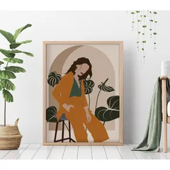 Tranh Canvas Trang Trí Tường Họa Tiết Cô Gái Hiện Đại - Mẫu Độc Đáo Cho Không Gian Sống Nghệ Thuật