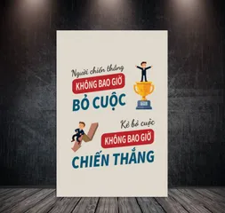 Tranh Slogan Treo Văn Phòng Chất Liệu Vải Canvas - Câu Nói Truyền Cảm Hứng, Trang Trí Hiện Đại Cho Không Gian Làm Việc