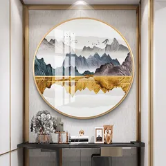 Tranh Tròn Treo Tường Phong Cách Giả Cổ Tráng Gương 40-80cm - Trang Trí Nhà Cửa Sang Trọng, Bền Đẹp 20 Năm