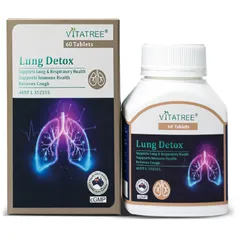 [Hàng nhập khẩu] Viên uống hỗ trợ thanh lọc phổi Vitatree Lung Detox 60 viên - Sản phẩm từ thiên nhiên, làm sạch phổi, tăng cường sức khỏe hô hấp