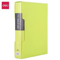 File lá văn phòng Deli E5036 - Tệp 80 lá nhựa PP cao cấp giữ tài liệu ngăn nắp, bảo quản giấy tờ hiệu quả, nhiều màu sắc tươi sáng