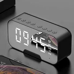 Loa Bluetooth G10 Tích Hợp Đồng Hồ Mặt Tráng Gương - Kiêm Đồng Hồ, Báo Thức, Chất Âm Sống Động, Thích Hợp Đi Picnic, Du Lịch
