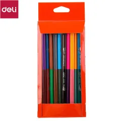 Hộp 24 bút chì màu 2 đầu Deli EC00520 - Bút vẽ chất lượng cao cho trẻ em, màu sắc phong phú, dễ gọt, sáng tạo không giới hạn.