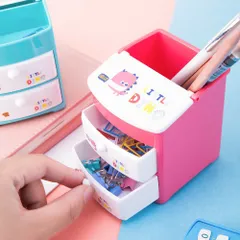 Khay Cắm Bút Học Sinh Deli E9136 Đa Chức Năng, Thiết Kế Gọn Nhẹ, Tiết Kiệm Không Gian, Màu Xanh/Hồng